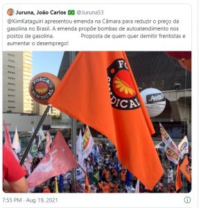 postos de gasolina sem frentistas tweet juruna