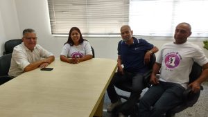 Sindicalistas da Força visitam sede do Sindicato das Costureiras SP