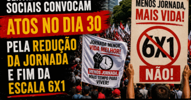 Centrais e movimentos sociais convocam atos no dia 30 pela redução da jornada e fim da escala 6×1