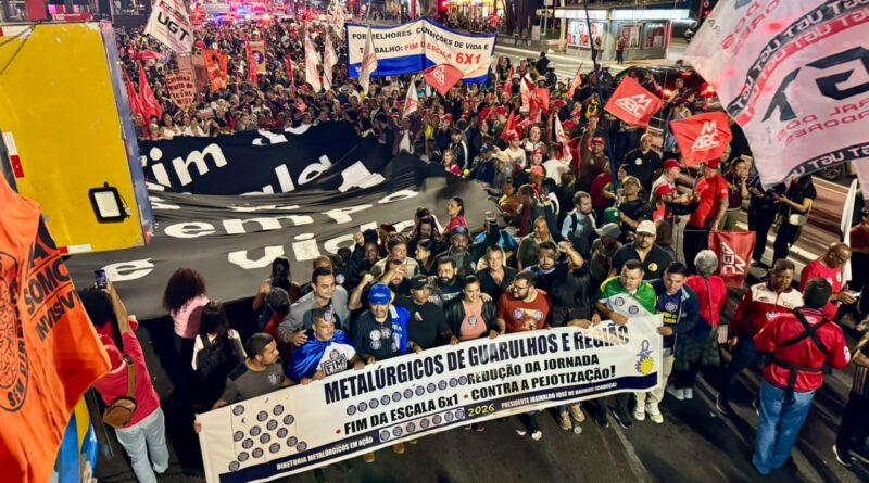 Ato em São Paulo reforça luta pela jornada de 40 horas