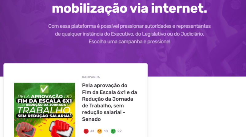 Na Pressão mobiliza pelo fim da escala 6×1
